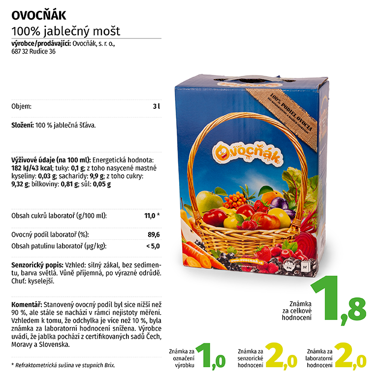 OVOCŇÁK - 100% jablečný mošt