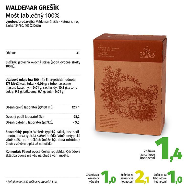 WALDEMAR GREŠÍK - Mošt Jablečný 100%