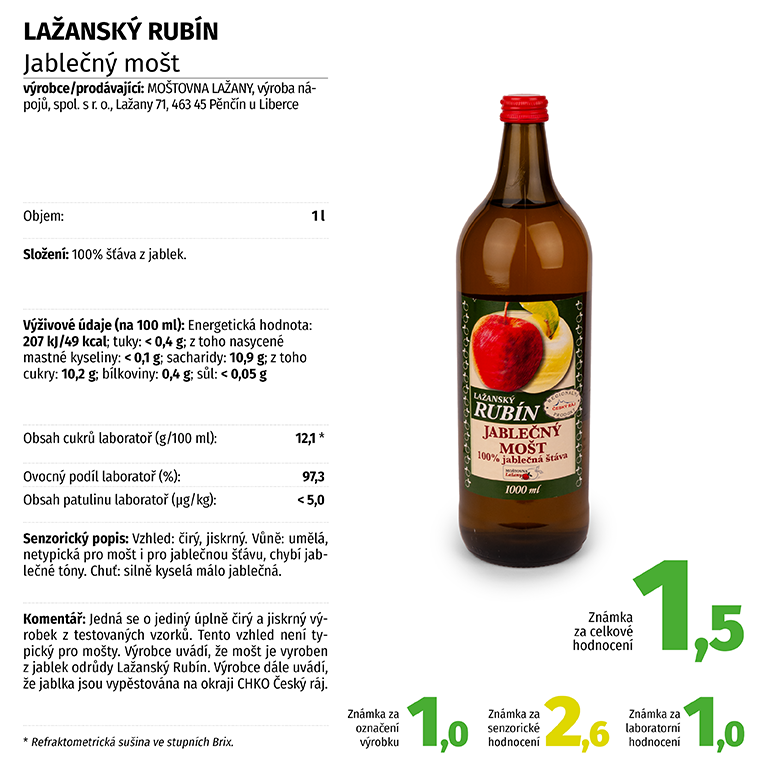 LAŽANSKÝ RUBÍN - Jablečný mošt