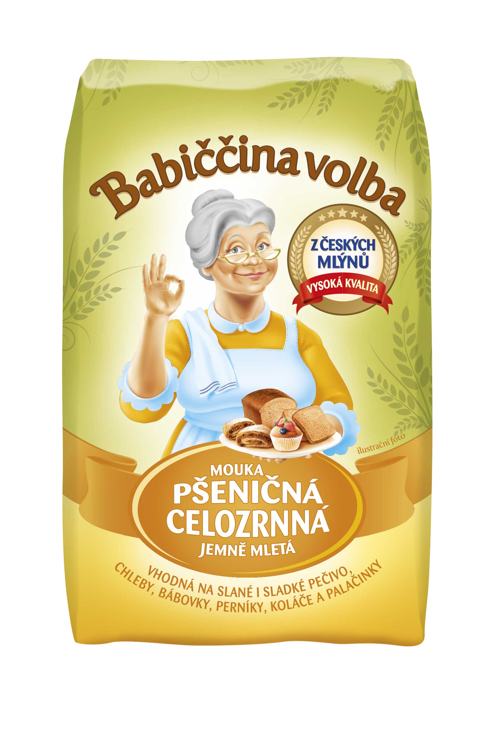 Babiččina volba Mouka pšeničná CELOZRNNÁ